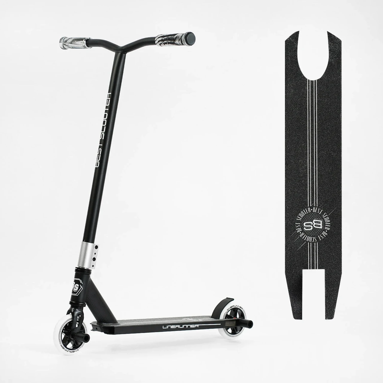 Трюковий двоколісний самокат Best Scooter LR-58077 "LineRunner" з ПЕГАМами HIC-система/алюмінієв. диск і дека