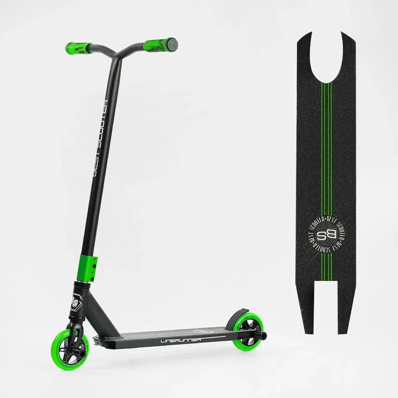 Трюковий двоколісний самокат Best Scooter LR-65215 "LineRunner" з ПЕГАМами HIC-система/алюмінієв. диск і дека