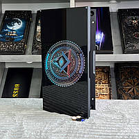 Нарди скляні у поєднанні з деревом 60×30 см подарункові з масонськими та езотеричними мотивами, фото 5