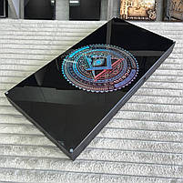 Нарди скляні у поєднанні з деревом 60×30 см подарункові з масонськими та езотеричними мотивами, фото 4