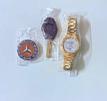 Набір "Годинник, ключ і знак" золотий, фото 2