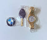 Набір "Годинник, ключ і знак" золотий, фото 3