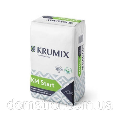 Шпаклівка гіпсова стартова KRUMIX KM Start (30 кг)
