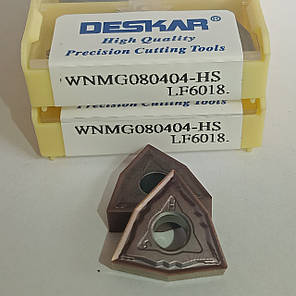 WNMG080404-HS LF6018 (сталь, нерж. сталь) Твердосплавна пластина для токарного різця, фото 1