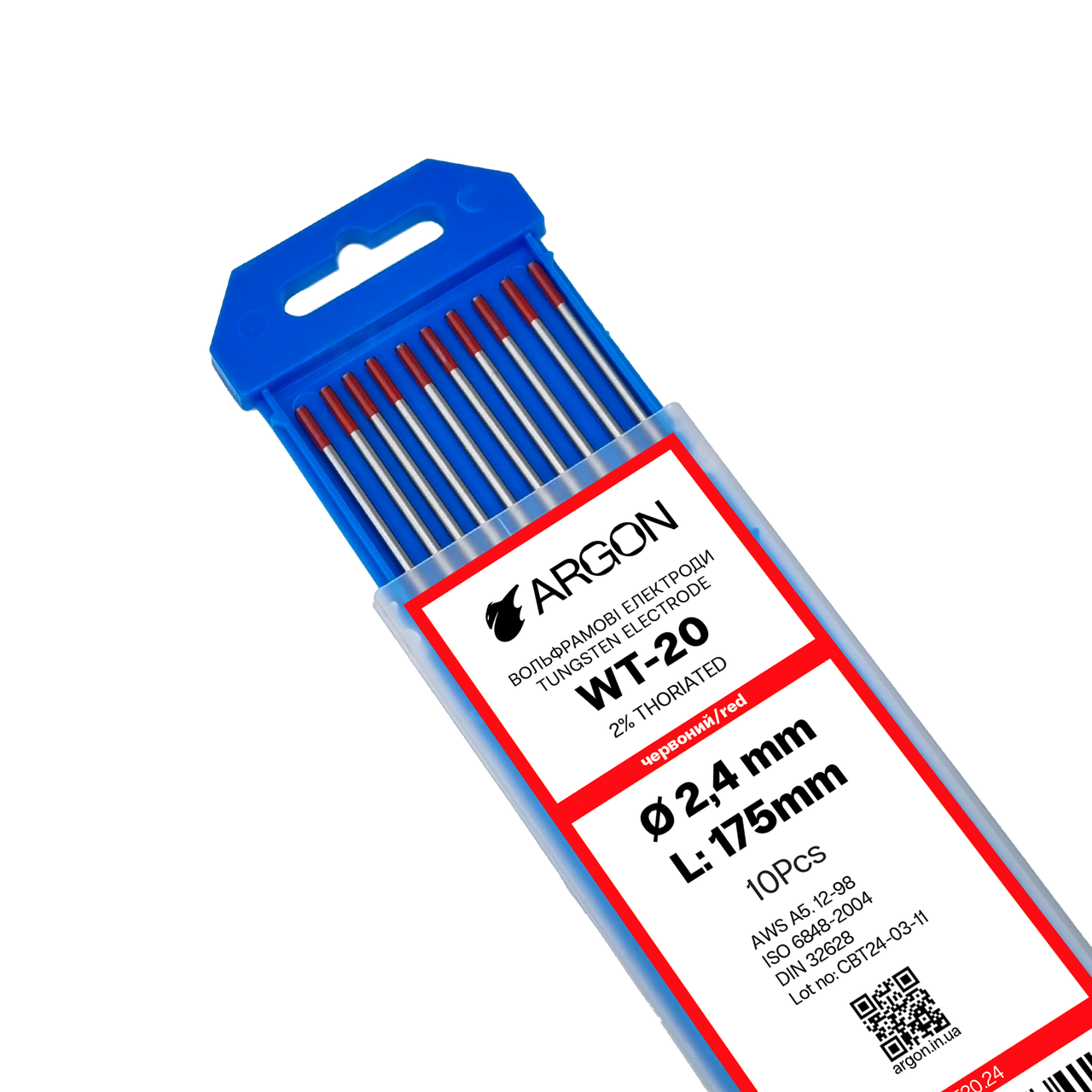 Вольфрамовий електрод WT 20 2,0 мм Argon, фото 1