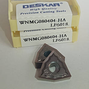 WNMG080404-HA LF6018 (сталь, нерж. сталь) Твердосплавна пластина для токарного різця, фото 1