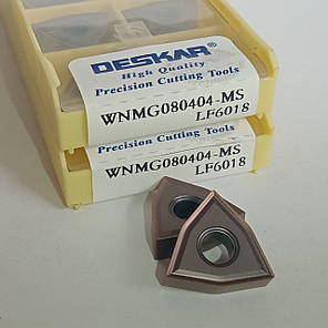 WNMG080404-MS LF6018 (сталь, нерж. сталь) Твердосплавна пластина для токарного різця, фото 1