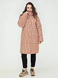 Стильне жіноче подовжене зимове стьобане пальтоз ''Маліка'', фото 3