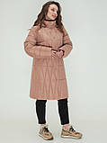 Стильне жіноче подовжене зимове стьобане пальтоз ''Маліка'', фото 4