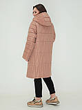 Стильне жіноче подовжене зимове стьобане пальтоз ''Маліка'', фото 5