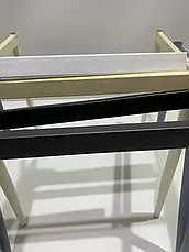 Стілець із м'яким сидінням на металевих ніжках WINDY оксамит колір чорний- UC- 904, колір ніжок на вибір, фото 4