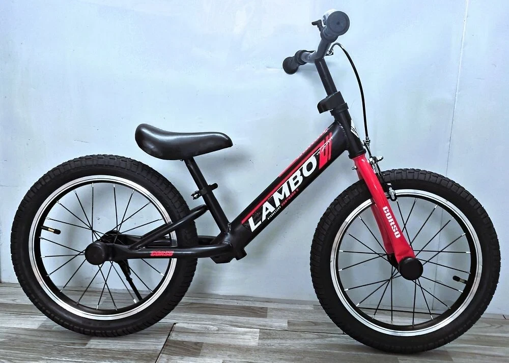Біговел велобіг дитячий 16" Corso Lambo LB-16322 чорно-червоний, фото 1