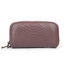 Косметичка жіноча шкіряна на блискавці 60095-12 purple