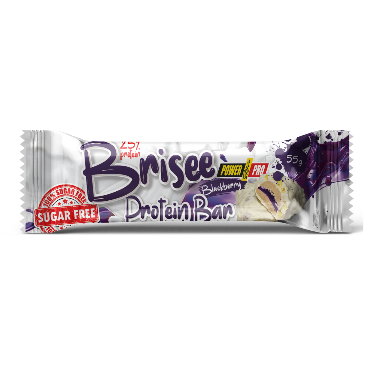 Батончик Power Pro Brisee без цукру 25% протеїну Смородина, 55гр/20