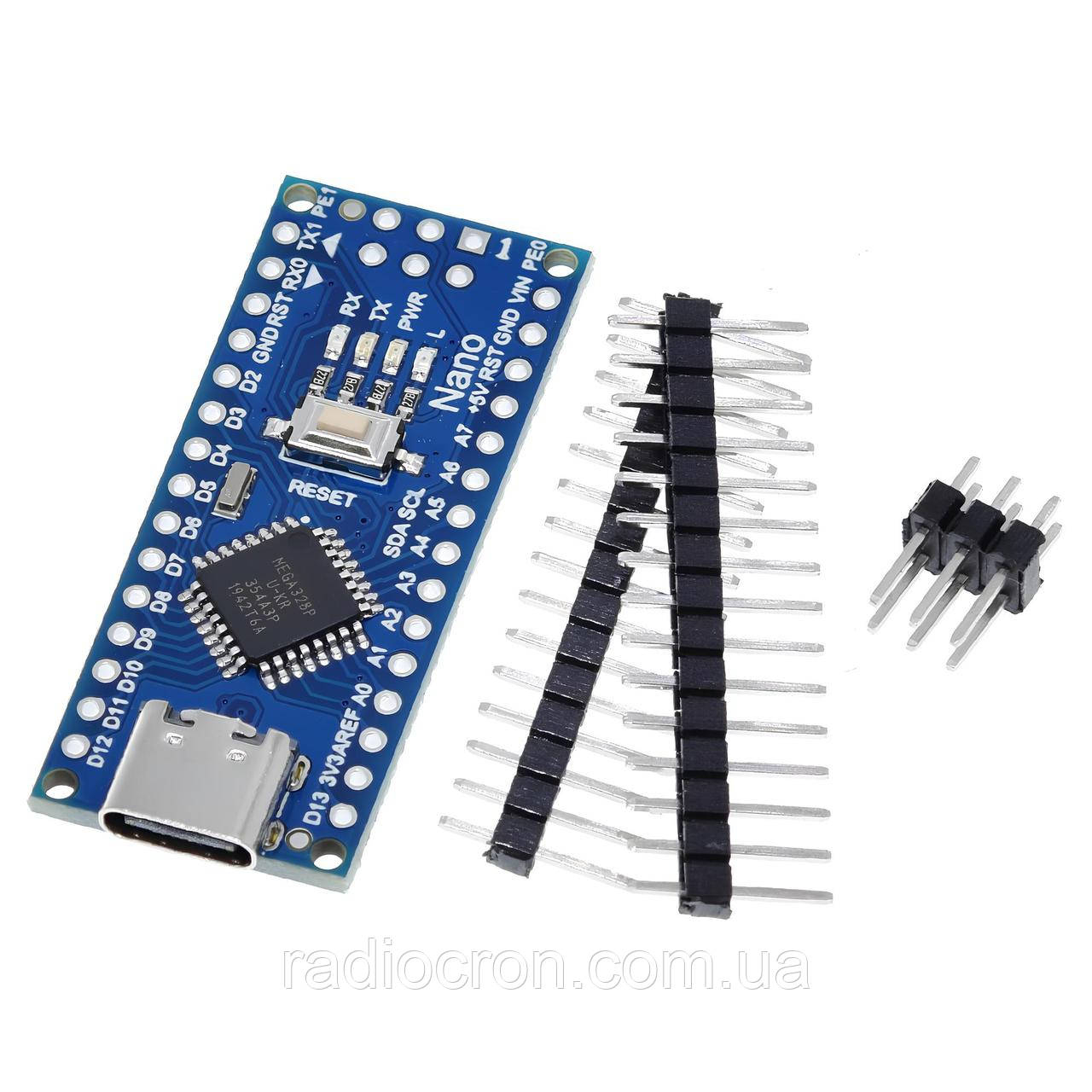 Arduino NANO V3, ATmega328P, CH340, 5В, 16МГц, Type-C