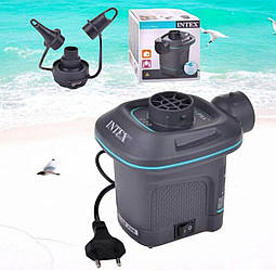 Електричний насос Intex 66640, 3 насадки, від мережі 220 V, 650 л/хв