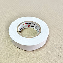Стрічка ізоляційна 0.15мм*17мм*10м біла INTERTOOL IT-0033