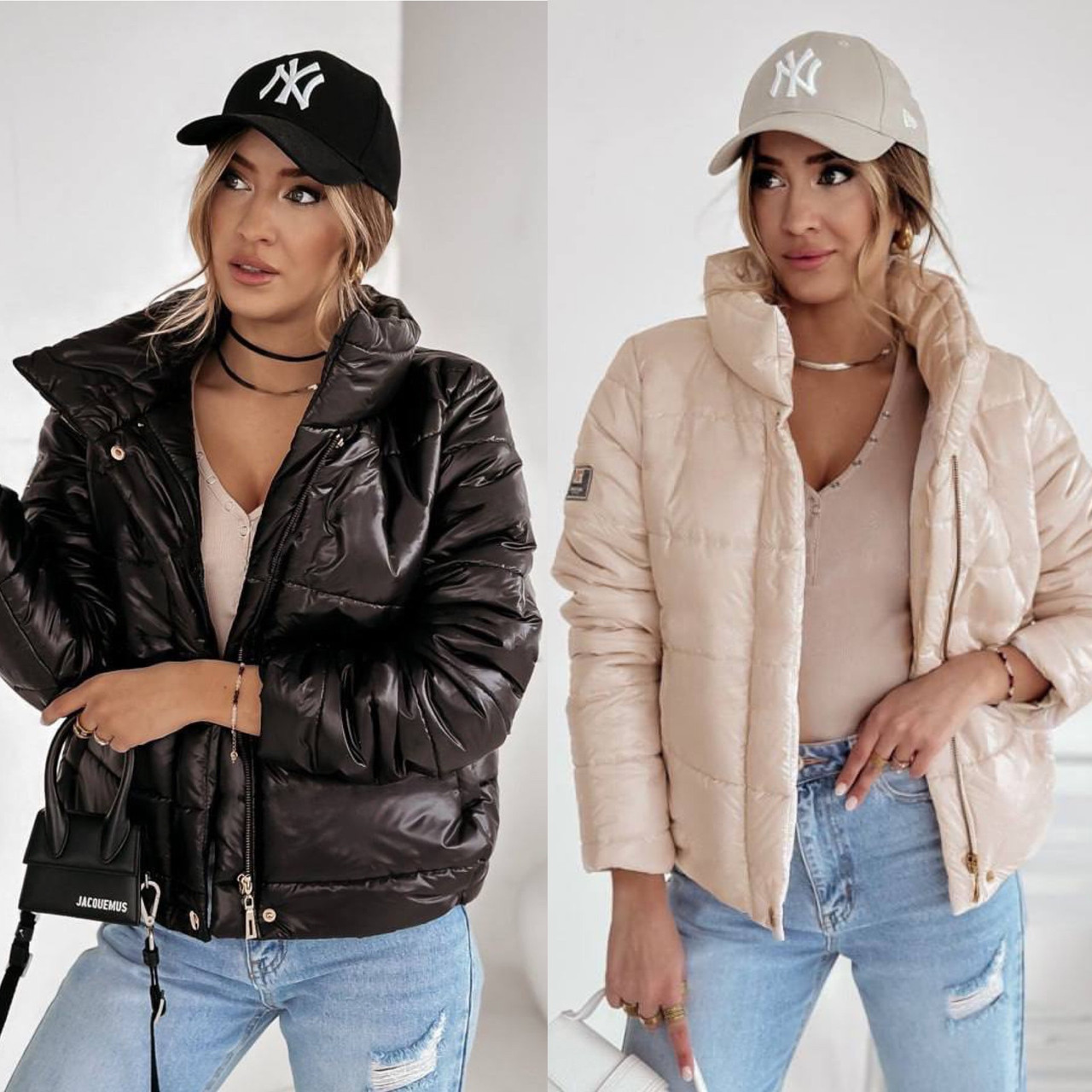 Жіноча весняна куртка 42-44, 46-48, 50-52 Беж, Чорний - фото 1 - id-p2543743791