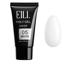 Полігель для манікюру , полігель на верхні форми , акрі гель ,EILI Poly Gel 05 White  EILI Poly Gel 05 White