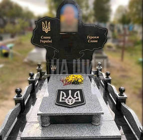 Консультація: 096 332 70 70 | Пам'ятник полеглому захиснику. У формі карти україни з накладним гранітним тризуом.