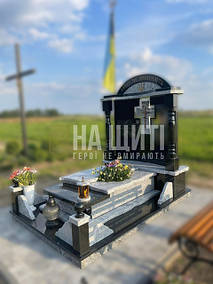 Консультація: 096 332 70 70 | Полеглому герою пам'ятник з імпортного каменю вісконт вайт в європейському стилі.