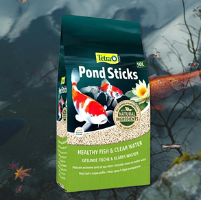 Корм для ставкових риб, Tetra Pond Sticks 50L. Корм Tetra Pond для всіх видів ставкових риб у формі паличок, фото 1