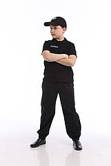 Карнавальний костюм поліцейського для дитини / Костюм дитячий "Поліція" універсальний чорний з бейсболкою