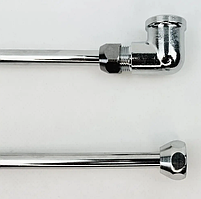 Гнучка підводка 3/8"-1/2" кутова ВВ, хром d10мм мідна FLEXY CHROME