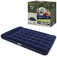 Надувний полуторний велюровий матрац-ліжко з ножним гальмом Bestway (67225)