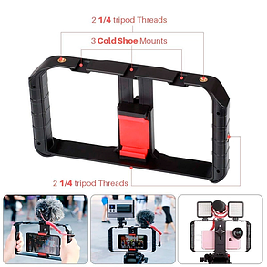 Тримач для телефону Ulanzi Vijim Smartphone Video Rig UV-0673 U-Rig Pro Black, фото 4