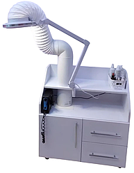 Манікюрна витяжка для педикюру Професійна потужна педикюрна витяжка УНІВЕРСАЛ для манікюру з лампою