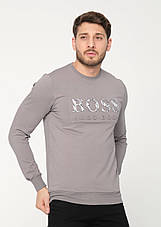 Чоловічий світшот Hugo Boss брендовий світшот Хуго Бос для чоловіків люкс якість Кавовий, фото 6