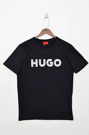 Чоловіча футболка Hugo Boss чорна брендова футболка Хуго люкс якість, фото 4
