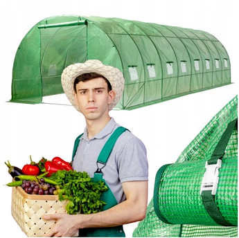 Великий політунельна теплиця 800х300х200 см, 24 м² Садова теплиця