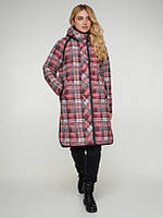 Стильне  стьобане жіноче  подовжене   пальтоєвро-зима з штучним хутром ''Сорбонна''