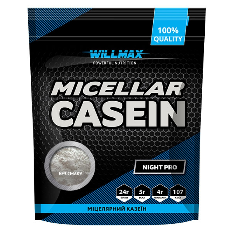 Міцелярний казеїн Micellar Casein Willmax 900 г без смаку, фото 1