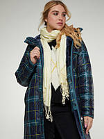 Стильне  стьобане жіноче  подовжене   пальтоєвро-зима з штучним хутром ''Сорбонна''