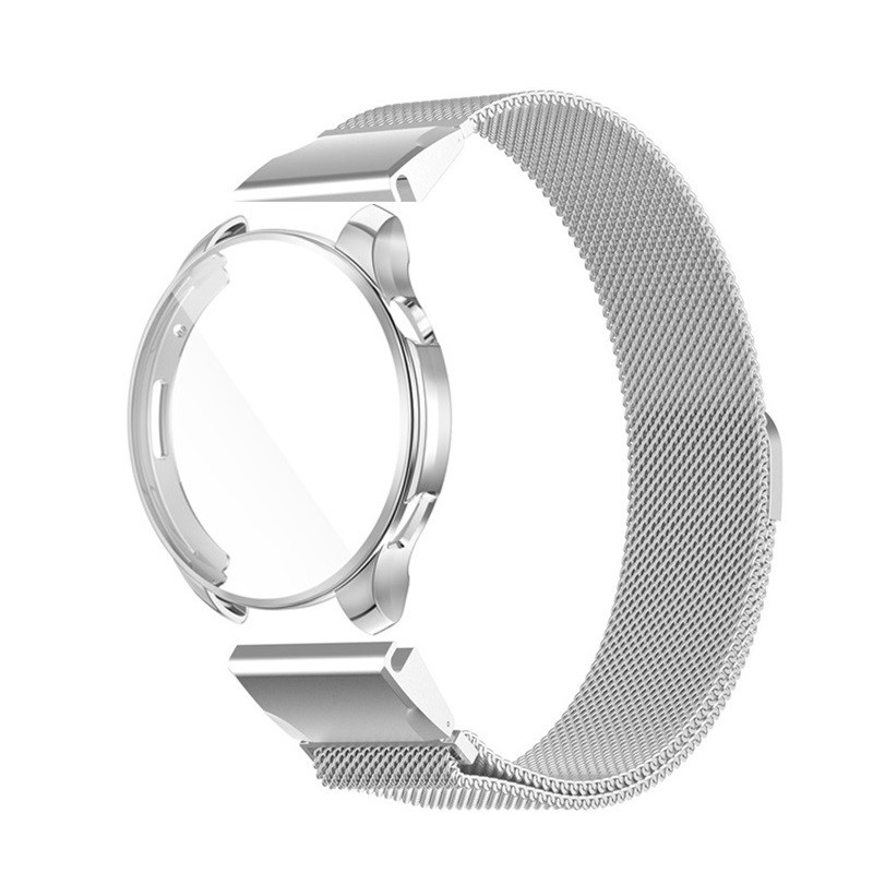 Комплект для годинника Amazfit GTR4 сріблястий (чохол + металевий ремінець 22 мм), фото 1