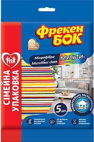 Серветка мікрофібра для прибирання багатофункціональна 5шт Фрекен Бок 18302487