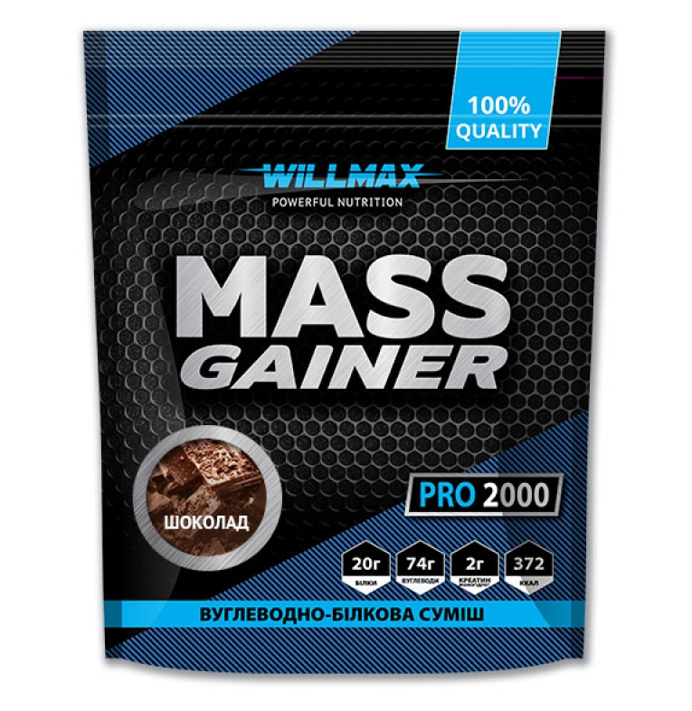 Гейнер Mass Gainer Willmax 2 кг Шоколад, фото 1