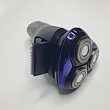 Водонепроникна акумуляторна чоловіча електробритва, електрична бритва з обертовими головками, V-305, фото 5