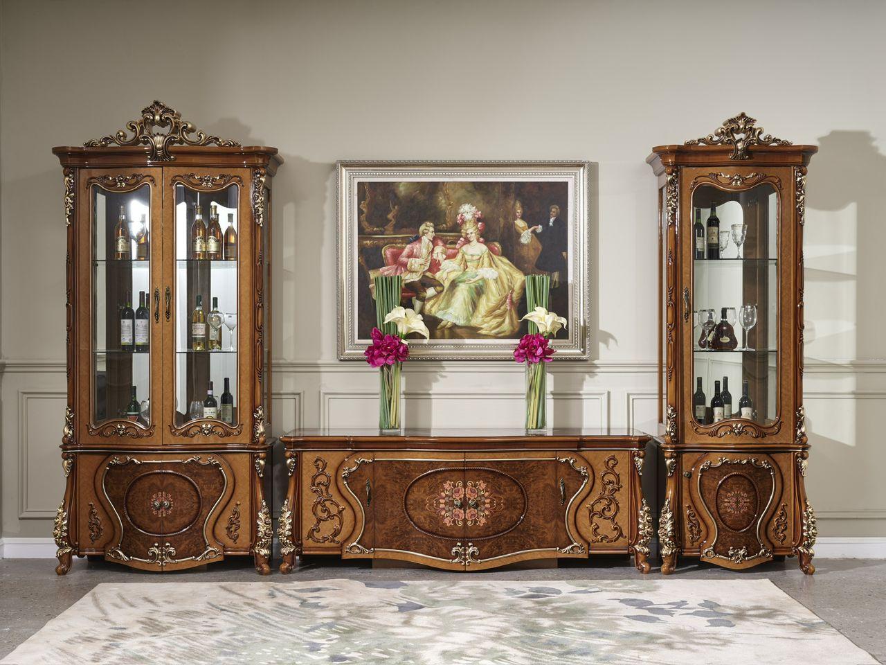 Стінка ТВ класична в стилі барокко Салерно