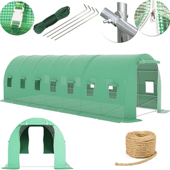 Садова політунельна теплиця 800х300х200 см, 24 м² парник для овочів