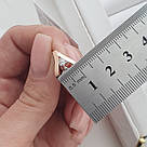 Серьги из серебра с фианитами и золотом Круиз, фото 4