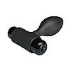 Анальна пробка для початківців з вібрацією Vibra Butt Plug Black 3 см Чорного кольору, фото 9