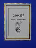 Рамка А3 (297х420).Профіль 17 мм.біла із золотом., фото 3