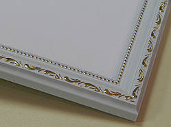 РАМКА 18х24.25 мм. Ультрабіла з орнаментом.Для фото,дипломів, картин.