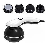 Ручний вібраційний масажер Body Massager PL-664В із 4 насадками багатофункціональний для всього тіла, фото 3