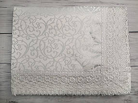 Скатертина з мереживом JR біла 150x220cm