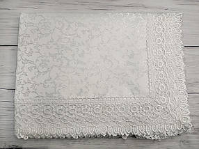 Скатертина з мереживом JR біла 150x220cm
